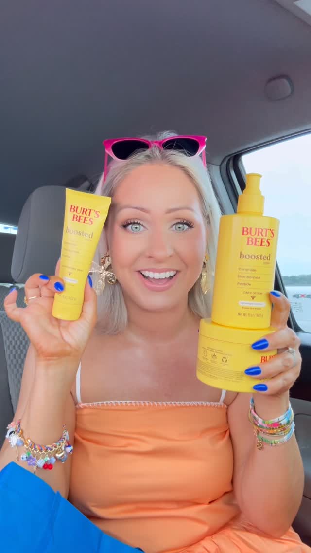 Instagram post by @cortneydryden for Burt's Bees. Caption reads: #ad Yay!! The much-anticipated @burtsbees’ Boosted....