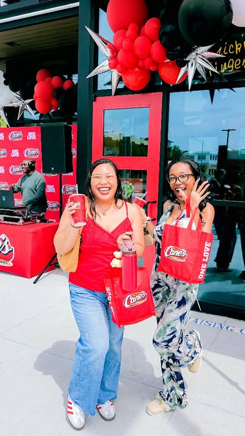 Instagram post by @theeelainee for Raising Cane's. Caption reads: [...] @whataphotoholic #caniacambassador....