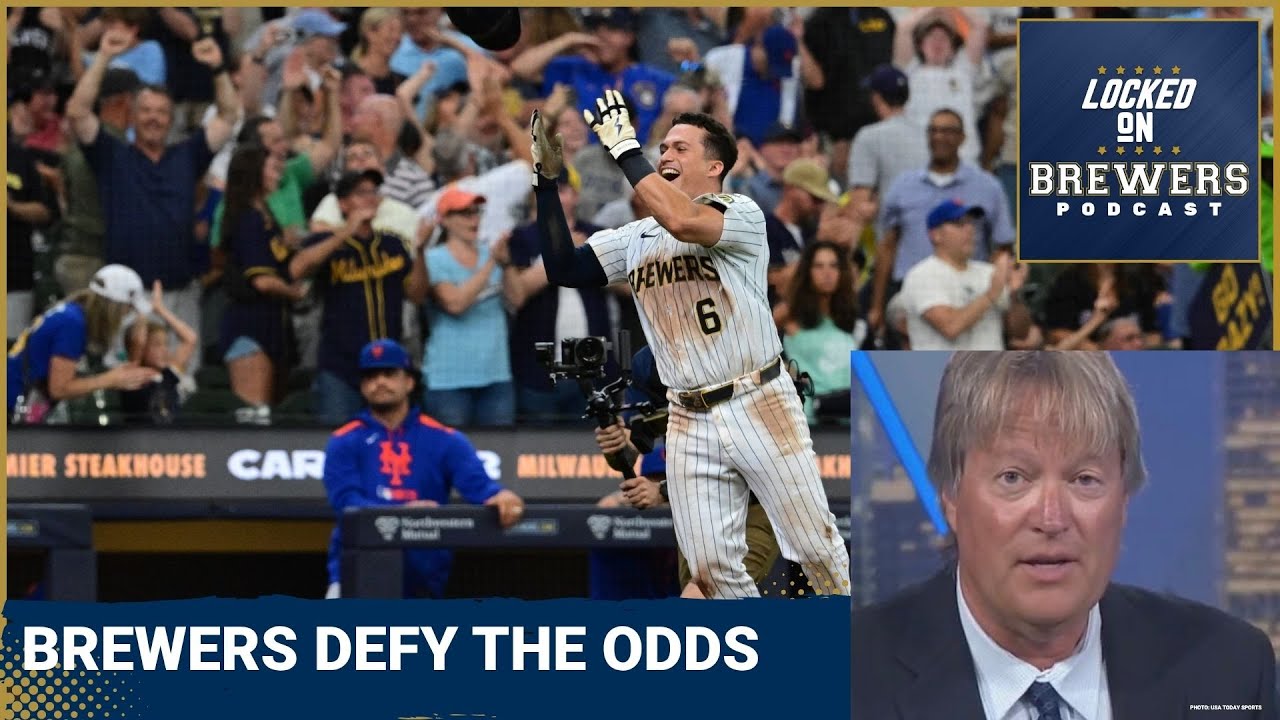 YouTube post by @LockedOnBrewers for BUILT Bar. Caption reads: STUNNER: The Milwaukee Brewers' MIRACULOUS....
