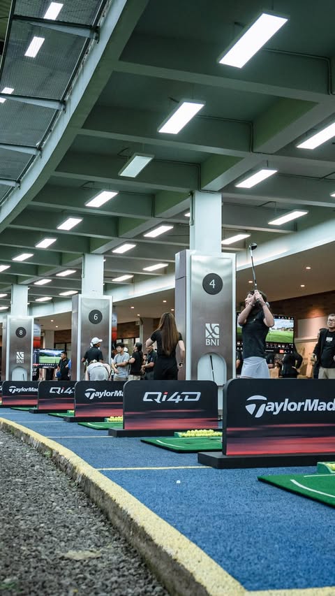 Instagram post by @lealestari_ for TaylorMade Golf. Caption reads: Off to a fast start ⛳️🏌️ Experiencing the....