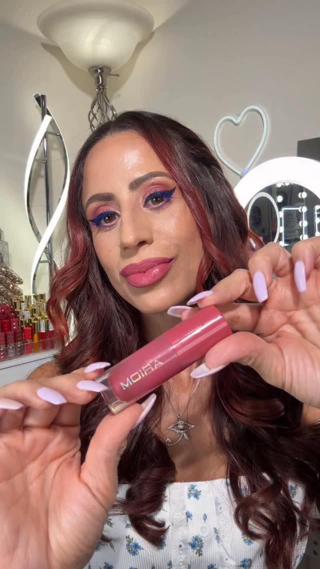 Instagram post by @makeupbysharonjoy for MOIRA BEAUTY. Caption reads: MOIRA has the most gorgeous liquid shimmer blushes....