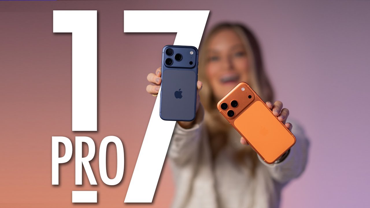 YouTube post by @iJustine for CASEKOO. Caption reads: iPhone 17 Pro - Unboxing and review in Japan 🇯🇵.