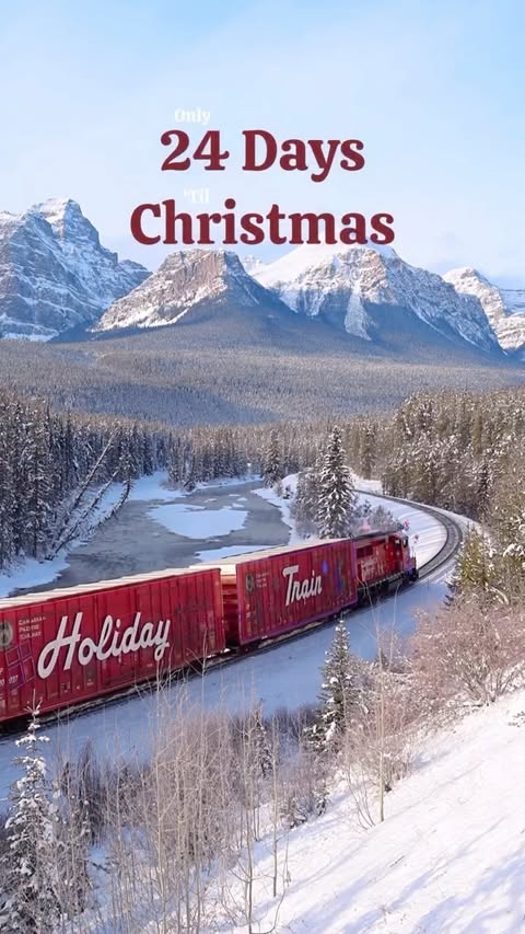 Instagram post by @wjlphoto for Travel Alberta. Caption reads: We’re on track for a wonderful Christmas here in....