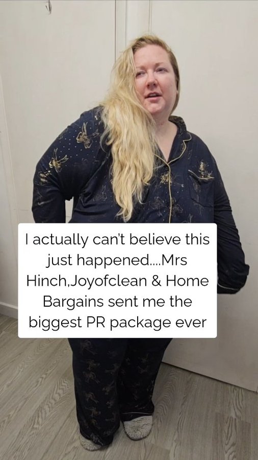 Instagram post by @xhinch_home90x for Home Bargains. Caption reads: Still in shock 😭 I’ve looked up to Mrs Hinch for....