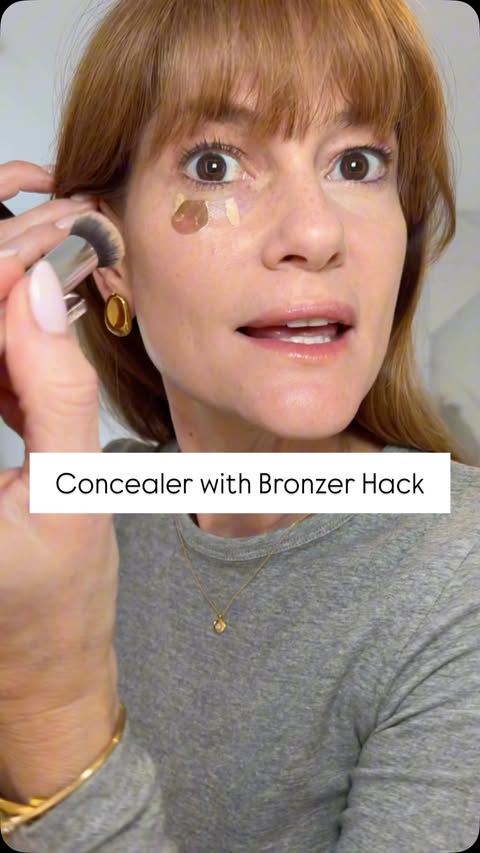 Instagram post by @xandistyle for Monica Vinader Official. Caption reads: Which do you prefer? Concealer by itself, with....