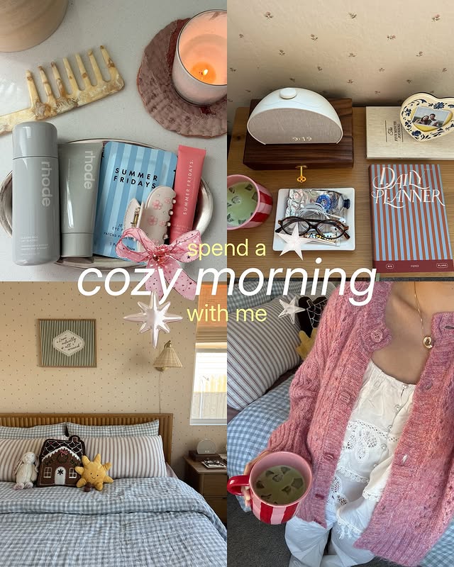 Instagram post by @thedianele for Hatch. Caption reads: let’s spend a cozy winter morning with me! hope....