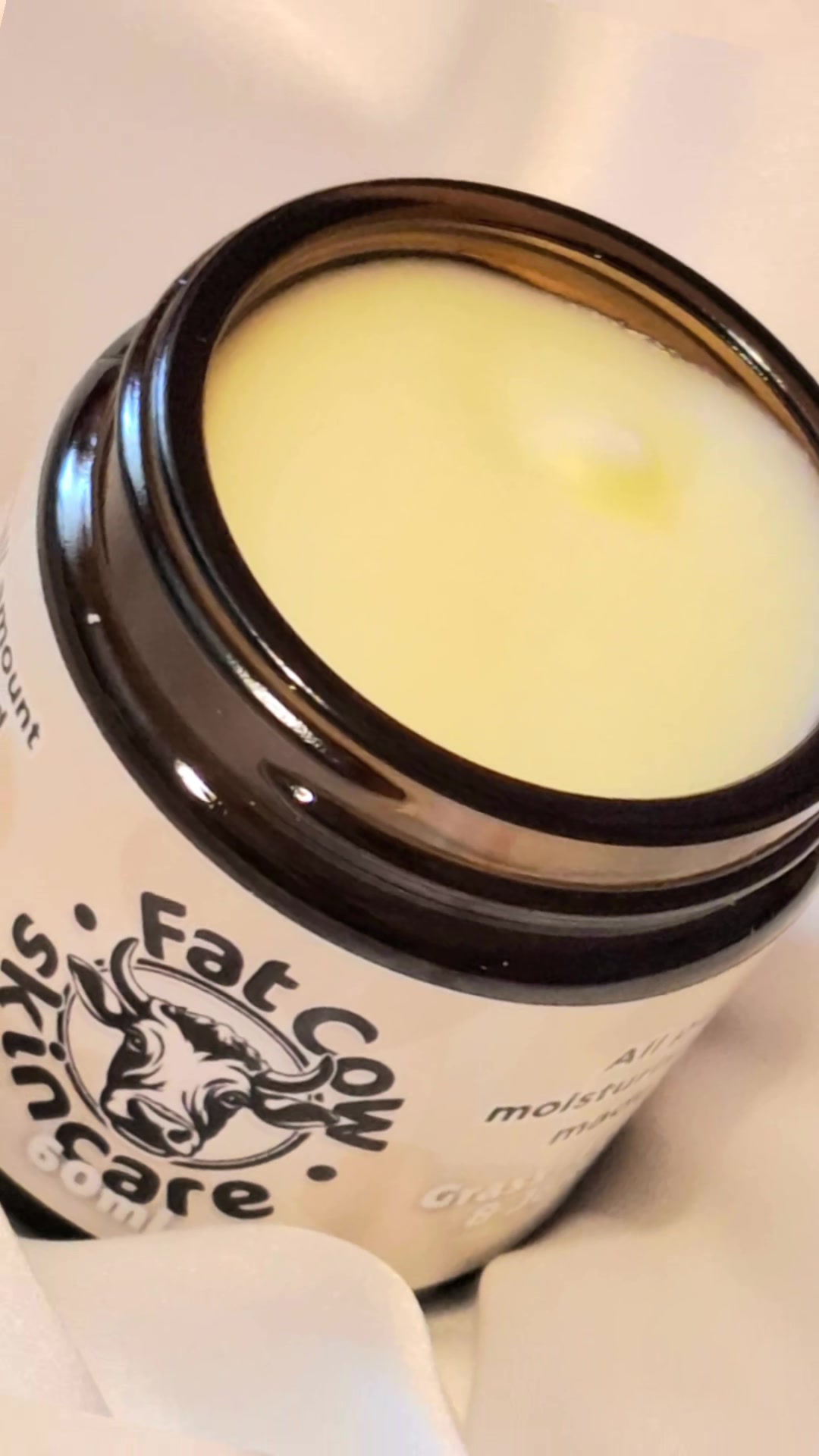TikTok post by @cariadsbeauty for Fat Cow Skincare. Caption reads: [...] ​I’ve recently discovered Fat Cow Skincare,....