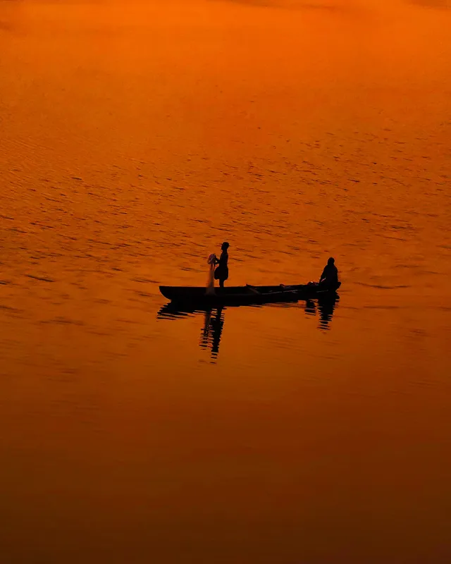 Instagram post by @ajeeshajayakhosh for nothing. Caption reads: [...] in a golden pause. Shot on Nothing 4a, the....