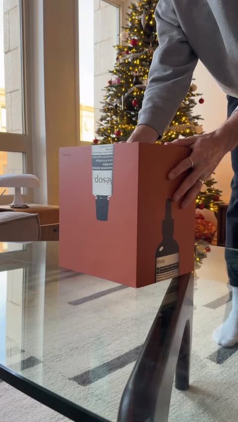 Instagram post by @drewfromladue for Aesop. Caption reads: love an advent calendar and this one from @aesop....