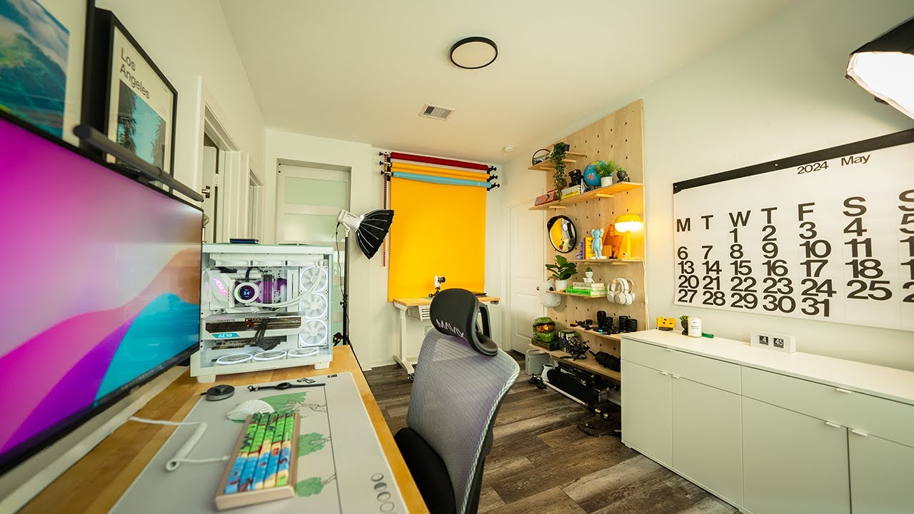 YouTube post by @cedlom for Higround. Caption reads: Building My Dream Home Office/Creative Studio....