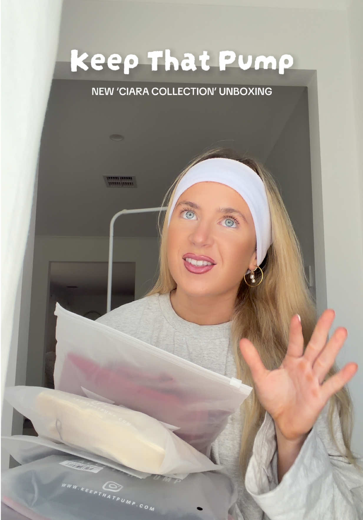 TikTok post by @emilypollockkk for KeepThatPump. Caption reads: New Ciara collection @KEEPTHATPUMP code EMMY10 |....