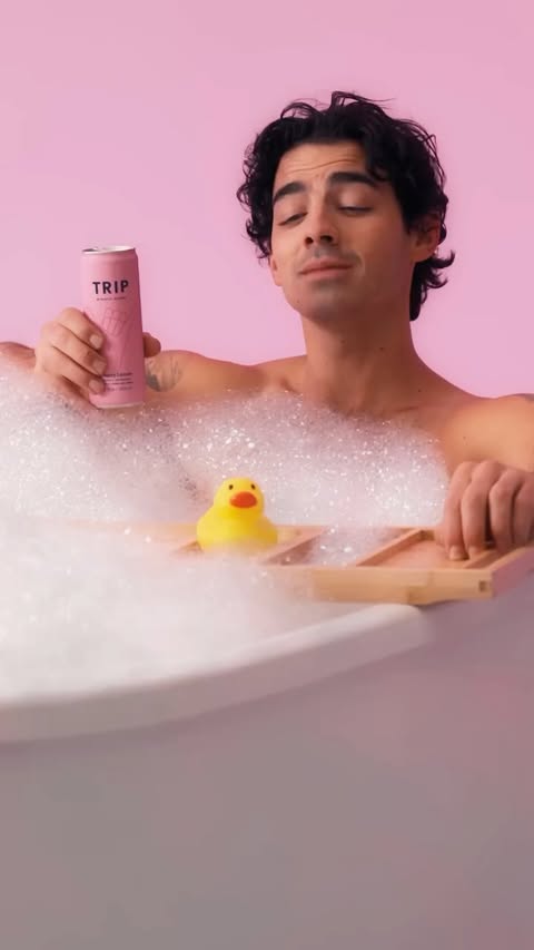 Instagram post by @joejonas for Drinks TRIP. Caption reads: Posting this from the meadow that gives me....