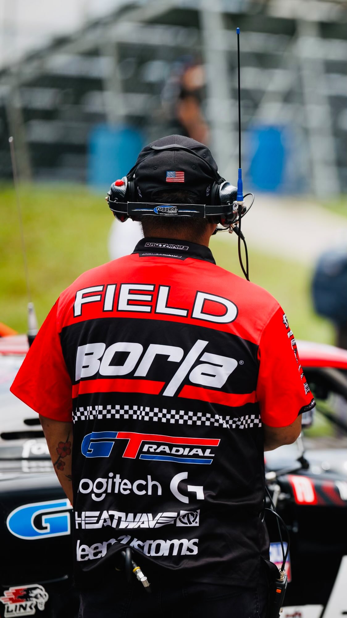 Instagram post by @mattfield777 for Rugged Radios. Caption reads: [...] placement = serious....