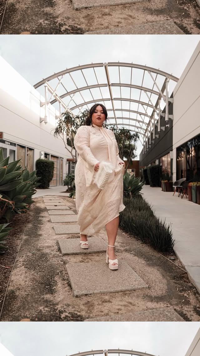 Instagram post by @noellevenegas for Show Me Your Mumu. Caption reads: Bridal outfit inspo with @showmeyourmumu 💍 #AD....