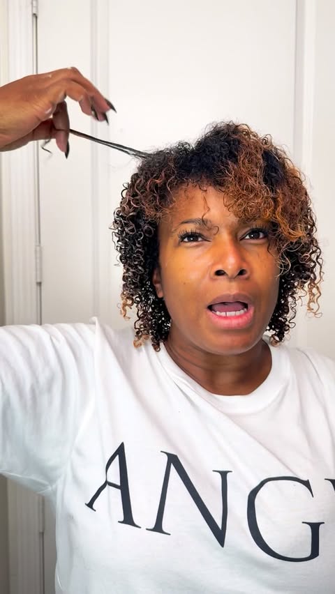 Instagram post by @thatchickangel for DevaCurl. Caption reads: [...] are poppin’, but the real star? This....