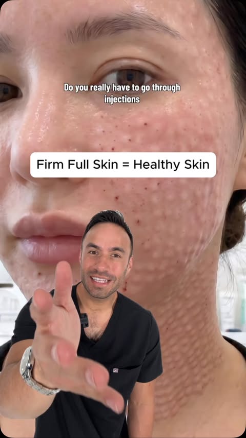 Instagram post by @dr.ljmaxfield for Abib Cosmetics. Caption reads: Firm Full Skin = Healthy Skin The Abib PDRN Volume....