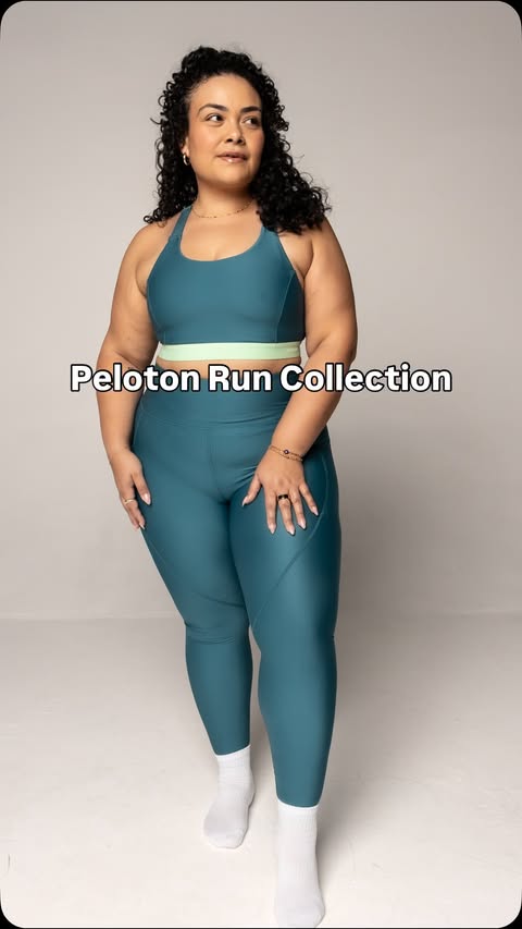Instagram post by @its.avelyn for Peloton. Caption reads: The Peloton Run Collection is built for miles,....
