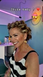 Instagram post by @lisabxggs52 for Mark Hill Hair. Caption reads: Ibiza you have my heart 💓 Thank you @markhillhair....