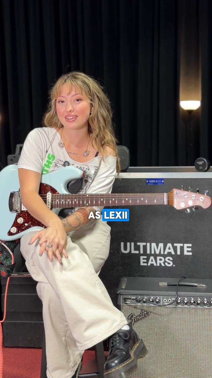 Instagram post by @alexaalynn for Ultimate Ears. Caption reads: “I started touring at a higher level, and I....