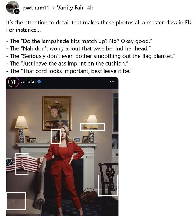 Instagram post by @amyzellmer for Vanity Fair. Caption reads: As someone who spent 30 years as a professional....