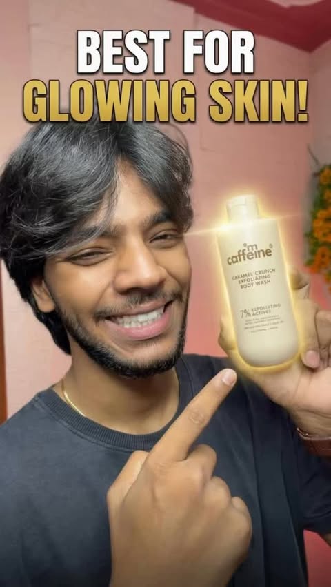 Instagram post by @sahil_zeen_official for MCaffeine. Caption reads: [...] Comment “LINK” for the product link!....