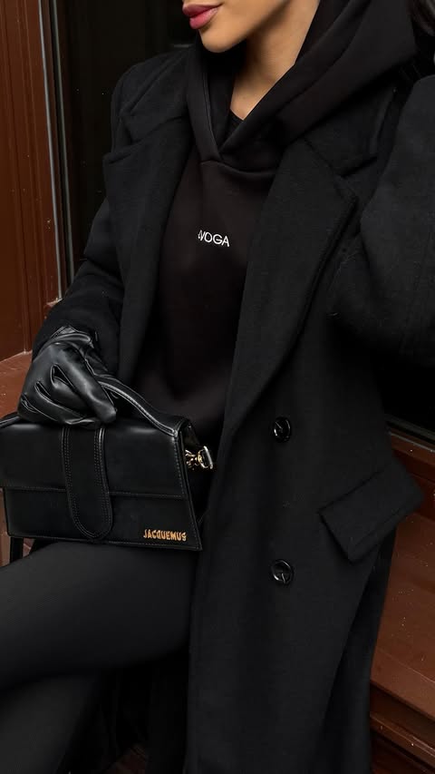 Instagram post by @vaness.bahelkova for Olavoga. Caption reads: 🤭 / wearing @olavogaa 🖤 *ad.