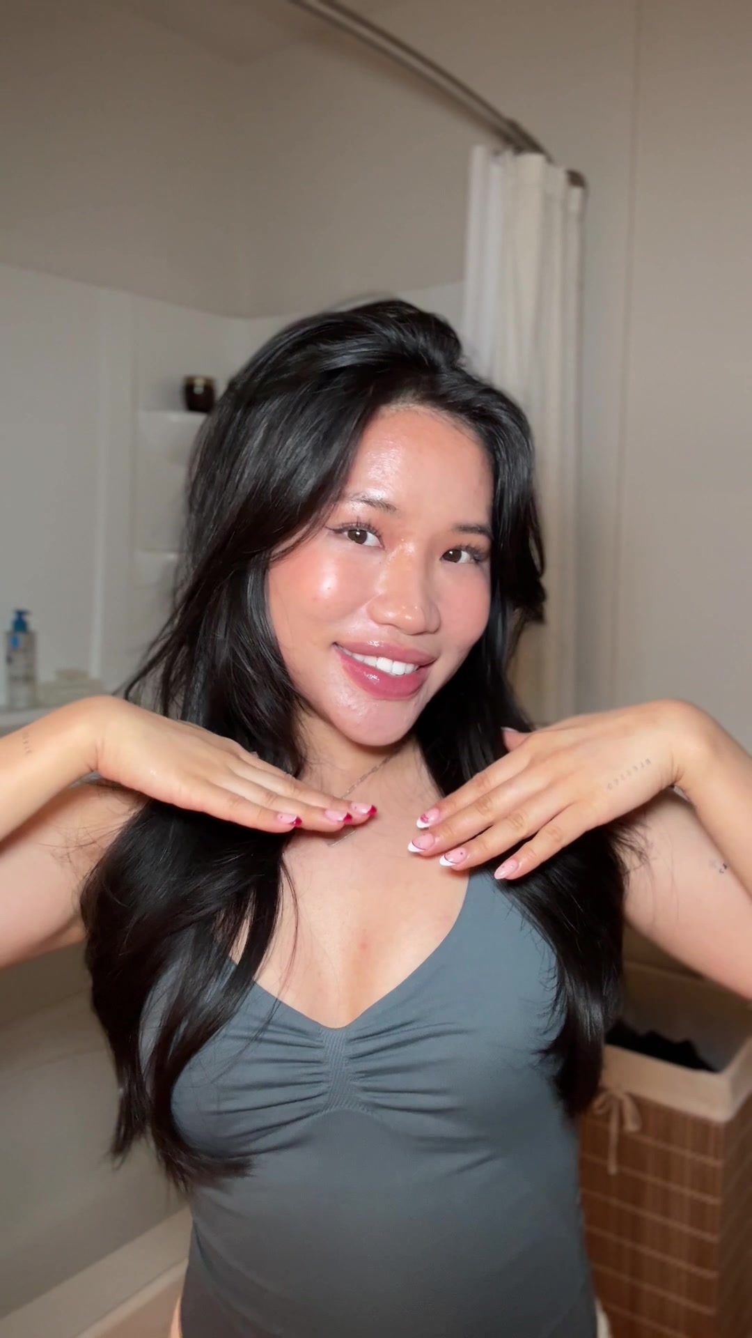 TikTok post by @dianazhu for TheraBreath. Caption reads: #ad the best oral rinse ever 🦷 💯 @TheraBreath US....