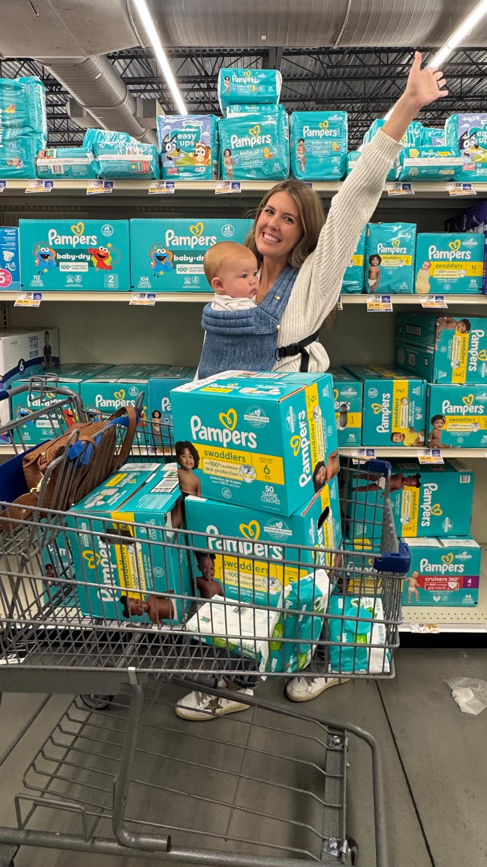 Instagram post by @hollykfischer_ for All Good. Caption reads: #AD As a first-time mom, I love finding any way to....