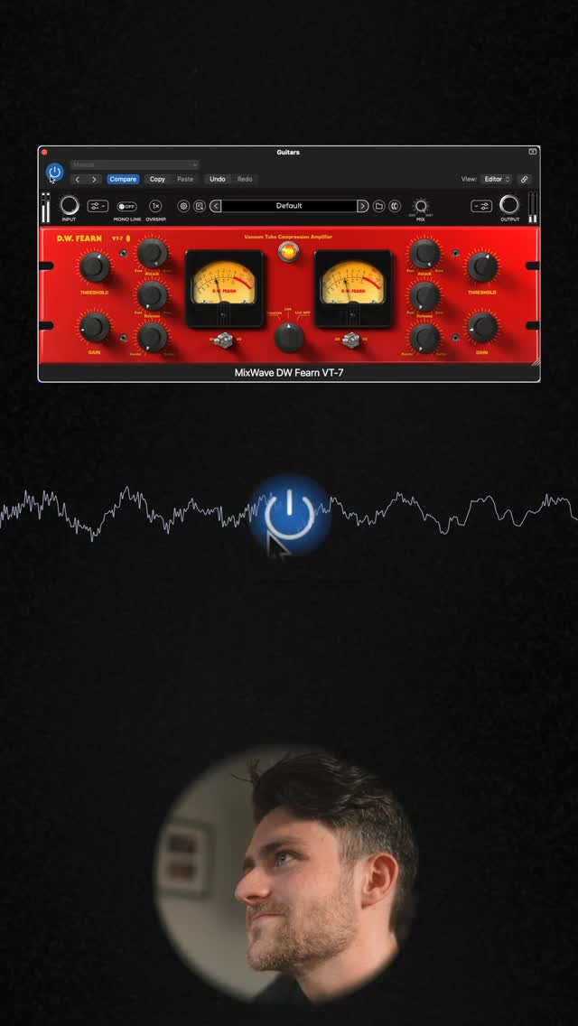 Instagram post by @iammmune for MixWave. Caption reads: New MixWave compressor is so good, love how you....