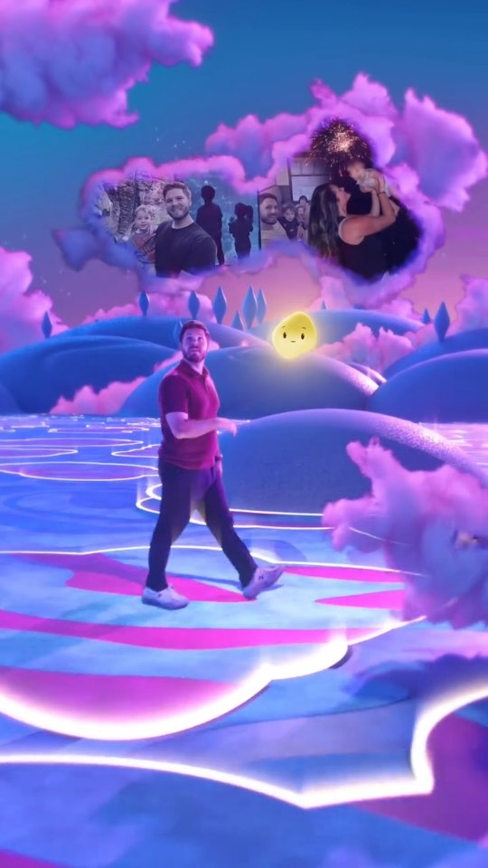 Instagram post by @calebnatale for Microsoft. Caption reads: [...] a walk down memory lane with Mico....