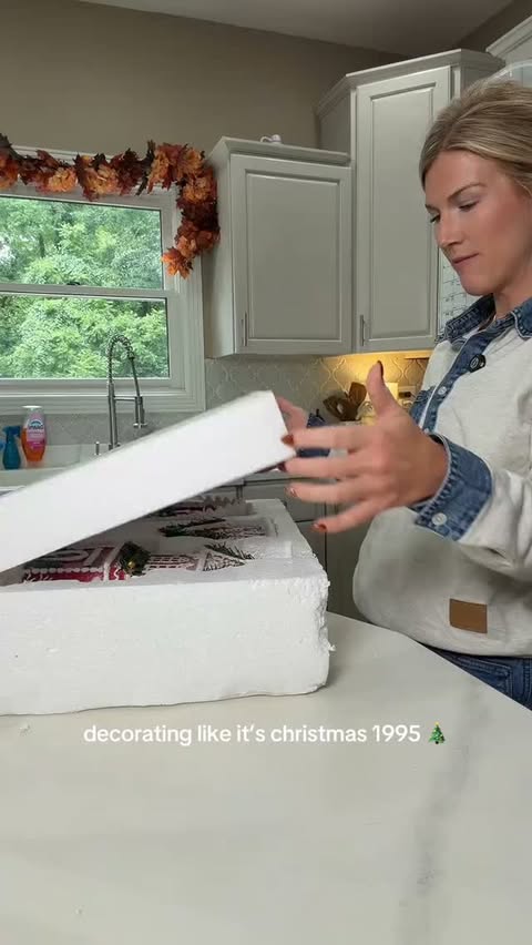 Instagram post by @itsrondaj for HSN. Caption reads: [...] link! Nostalgic Christmas Village ❤️🎄 @HSN,....