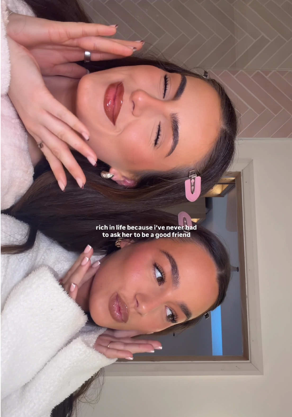 TikTok post by @channonmooney for Max Factor. Caption reads: ad being girls together + getting ready with @Max....