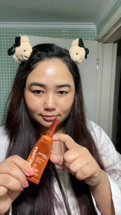 Instagram post by @neeroo_lama for APRILSKIN. Caption reads: [...] what to get him for the holidays....