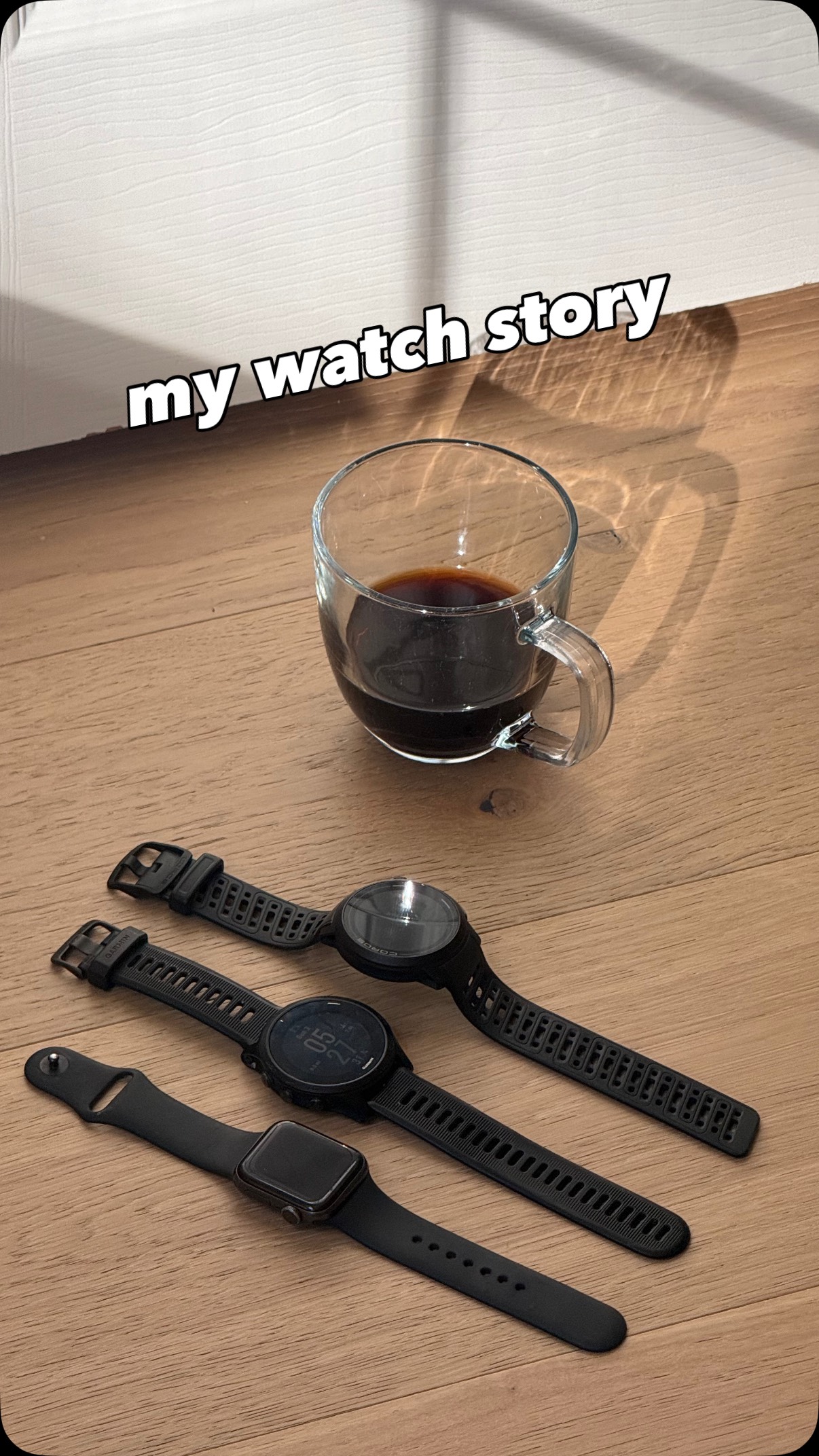 Instagram post by @romanavasyleha for COROS. Caption reads: i’ve shuffled through a few different fitness....