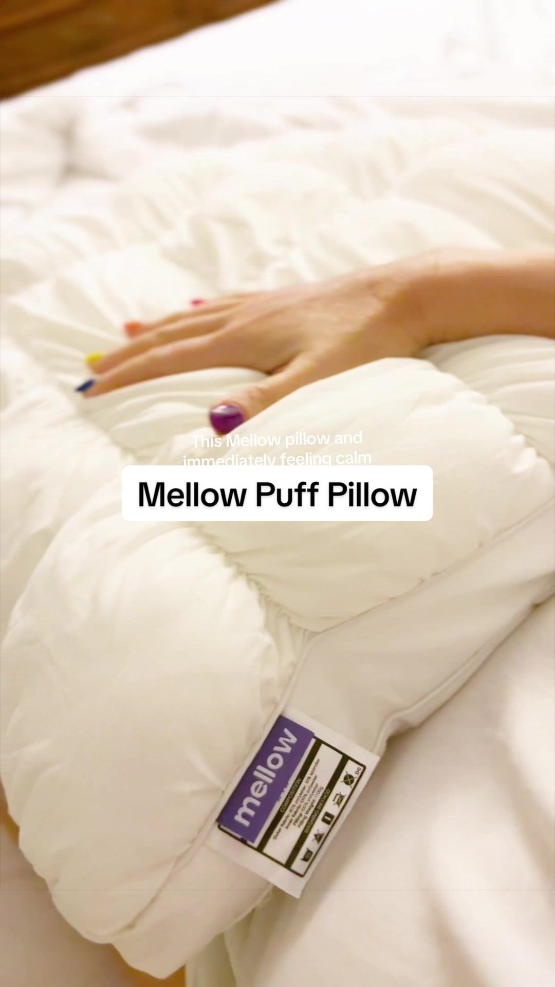 TikTok post by an influencer for Mellow Sleep. Caption reads: [...] consider yourself lucky. @Mellow Sleep....