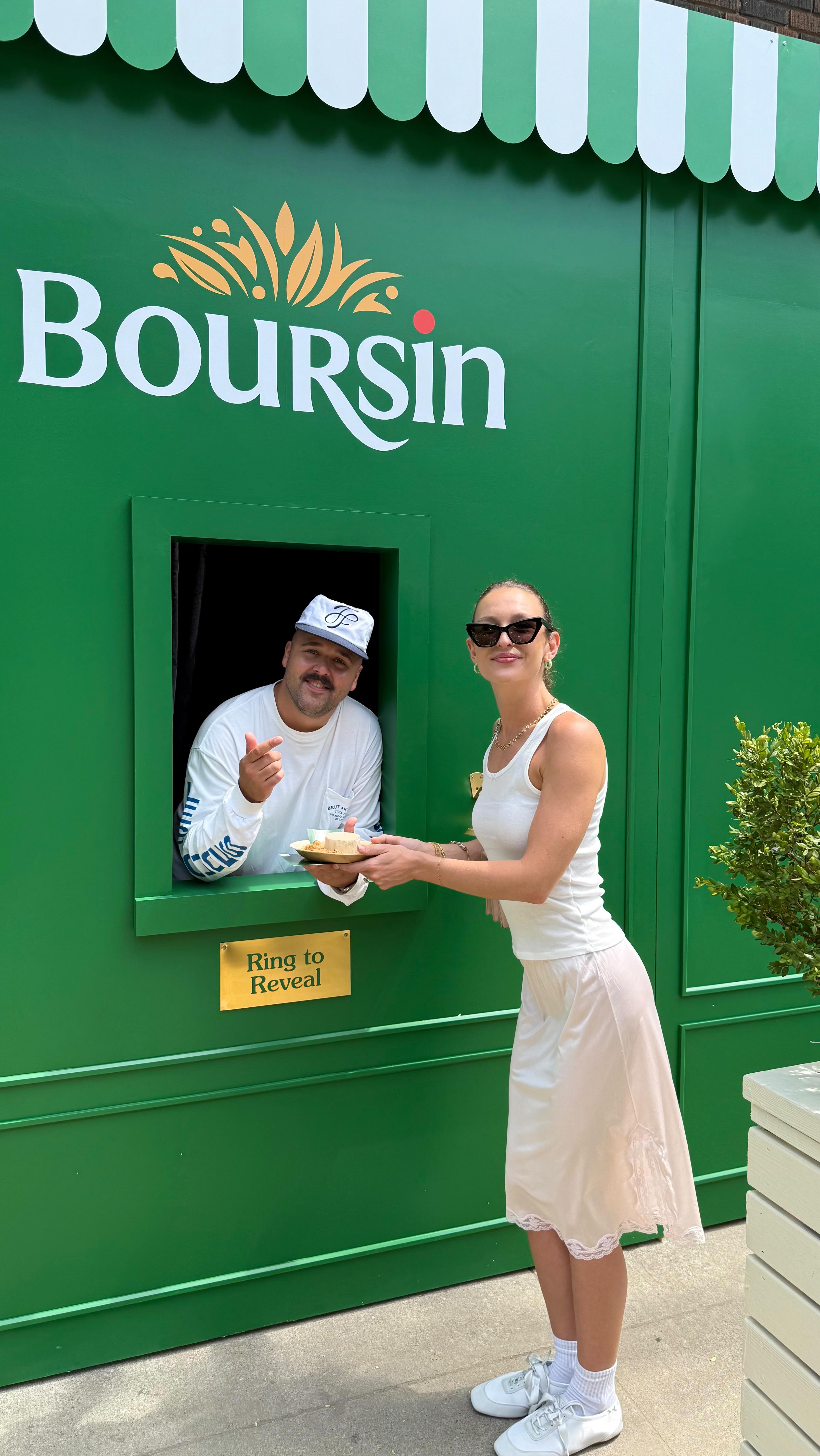 Instagram post by @saraevabuchanan for Boursin. Caption reads: It wasn’t Florence, but for a moment, it really....