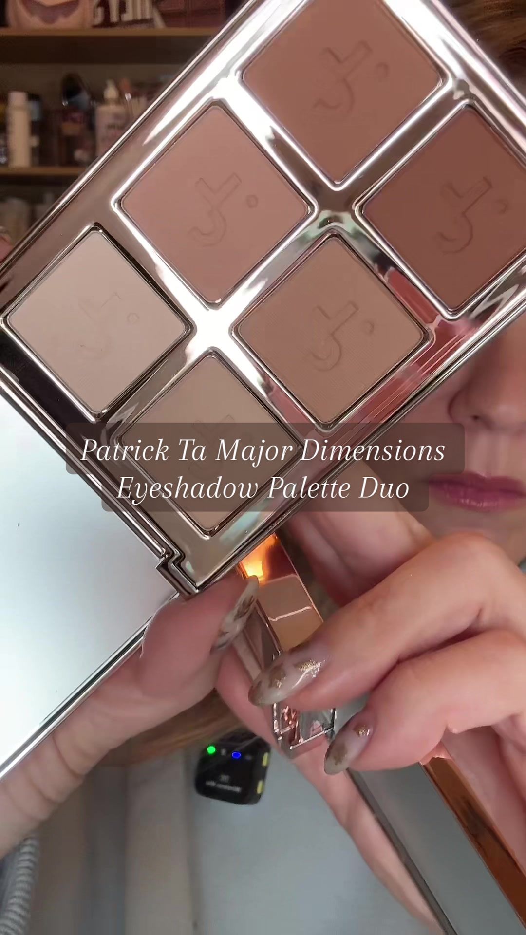 TikTok post by @itsabbyak for Patrick Ta. Caption reads: [...] both medium and light @Patrick Ta Beauty....