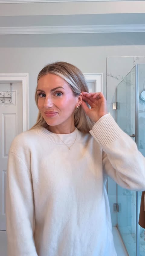 Instagram post by @lo_chandler for ana luisa. Caption reads: The perfect every day jewelry! ✨ write SHOP for....