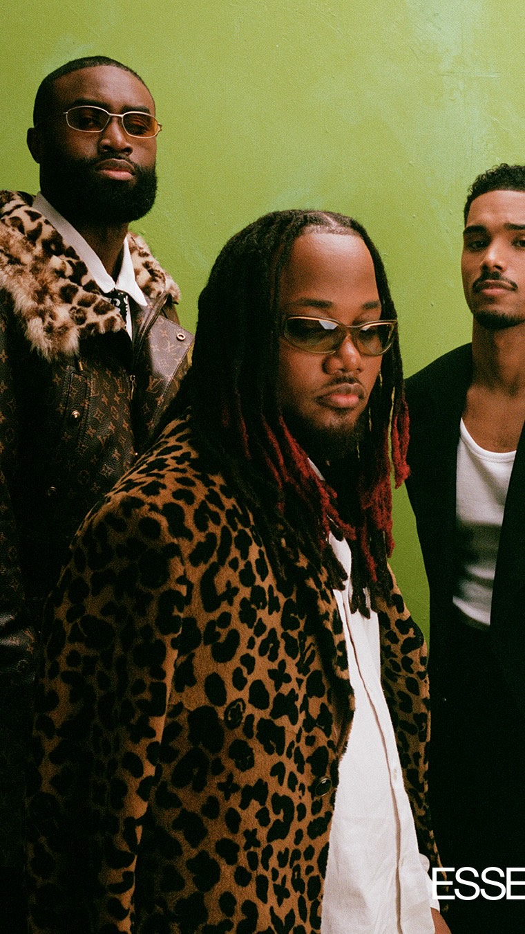 Instagram post by @romeflynn for ESSENCE. Caption reads: Three times the charm!

Jaylen Brown, Rome Flynn,....