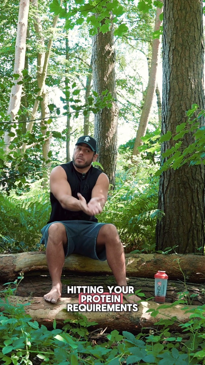 Instagram post by @rossedgley for PhD Nutrition. Caption reads: Protein intake is vital for @rossedgley as he....