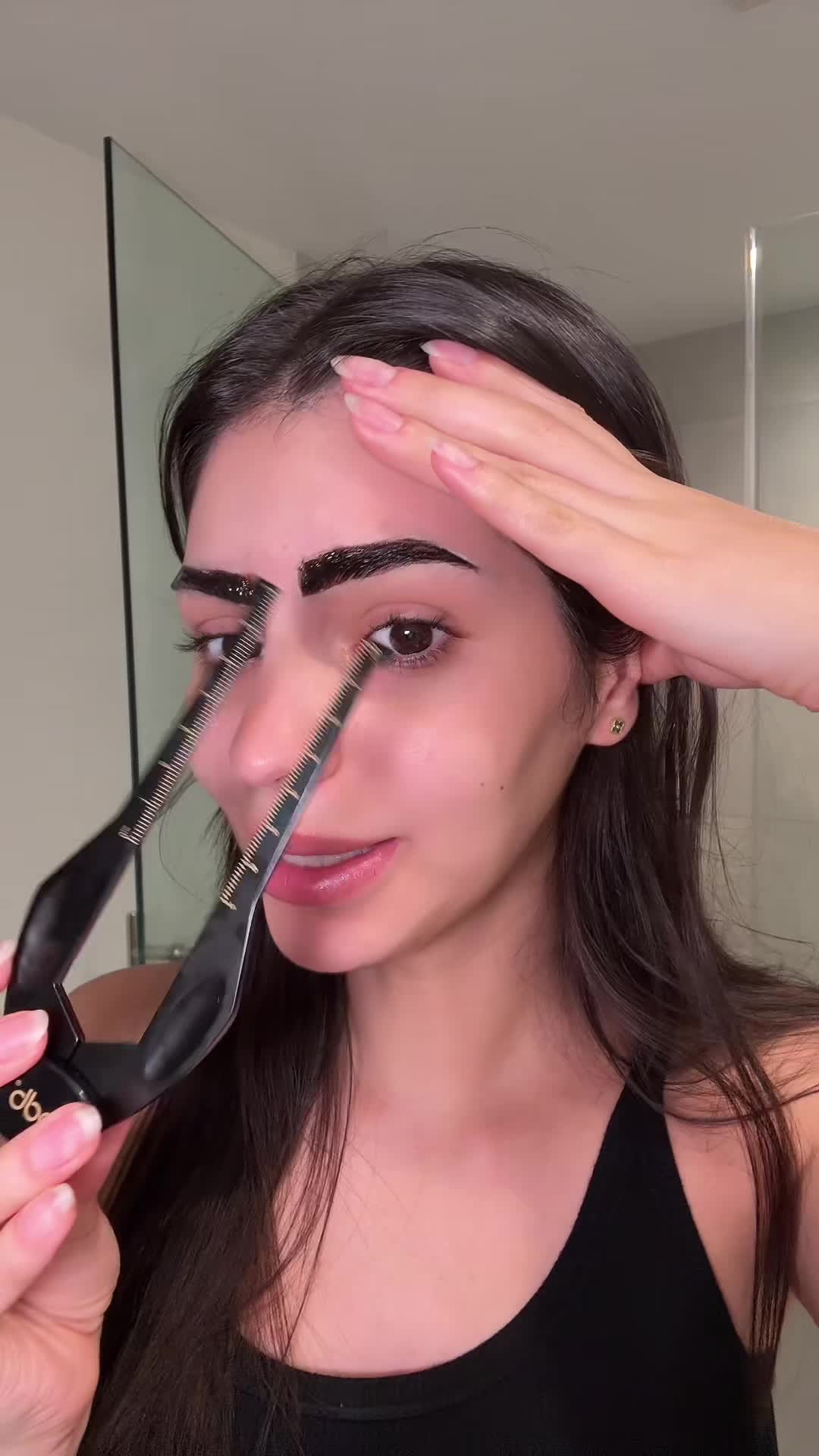 TikTok post by @andreaalucena for Billion Dollar Beauty. Caption reads: @billiondollarbeauty #billiondollarbrows [...].