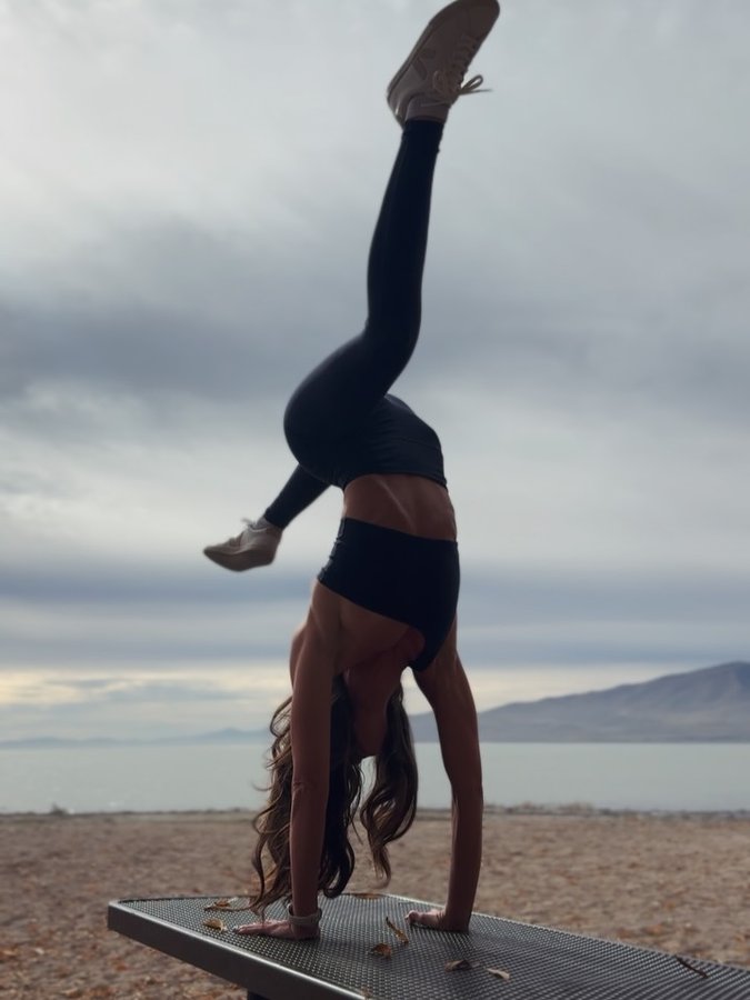 Instagram post by @yogabycc for Girlfriend Collective. Caption reads: the lake still listens, like it used to.

I don’t....
