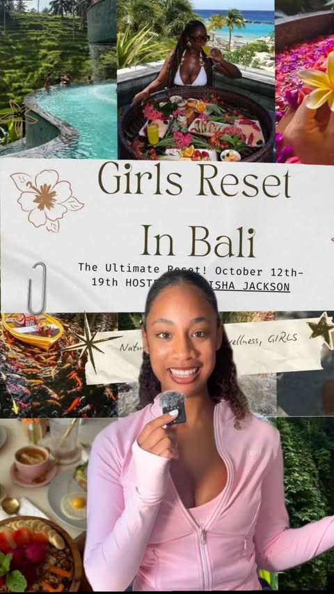 Instagram post by @daishajackson_ for TrovaTrip. Caption reads: [...] coming with! 🌴⬇️ I’m partnering with....