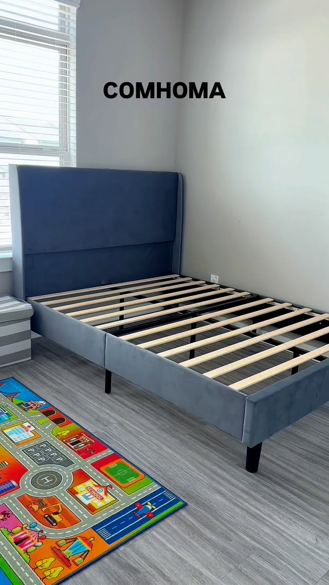 Instagram post by @gamzeinusa for COMHOMA. Caption reads: [...] for my son’s room 🛏️
We chose the COMHOMA....