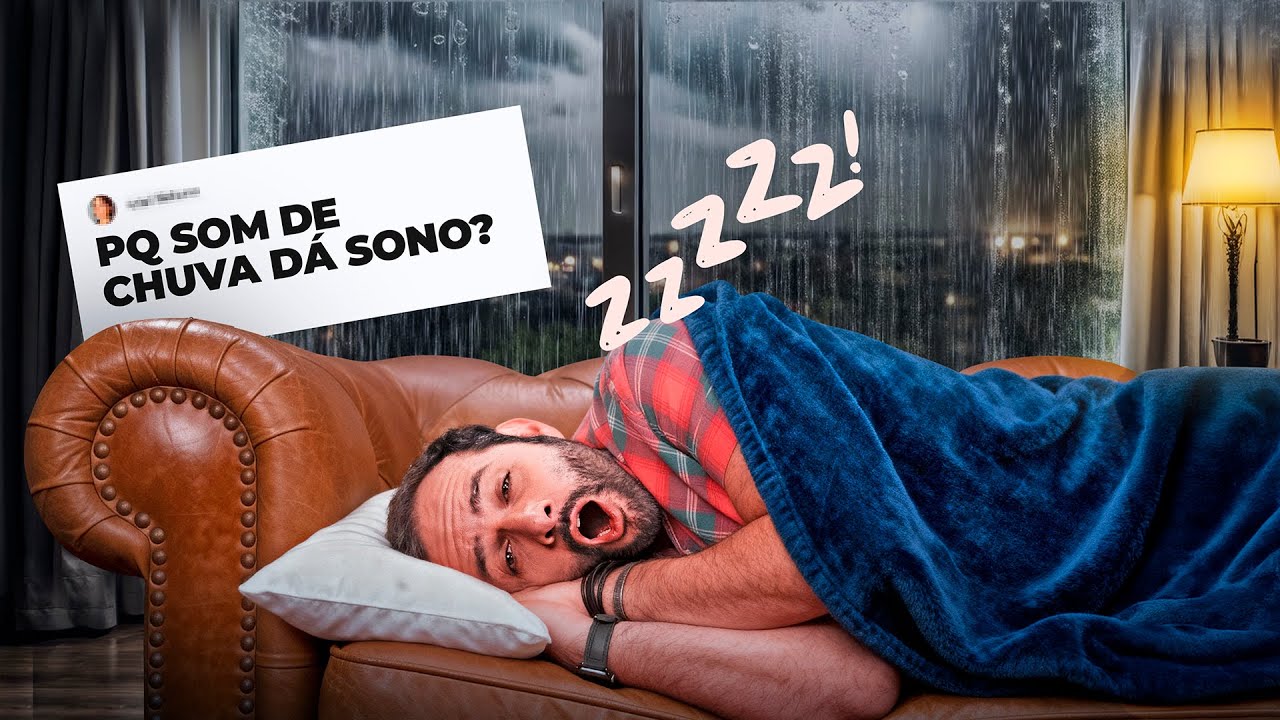 YouTube post by @manualdomundo for Android. Caption reads: Why do we feel like we sleep better when it rains?....