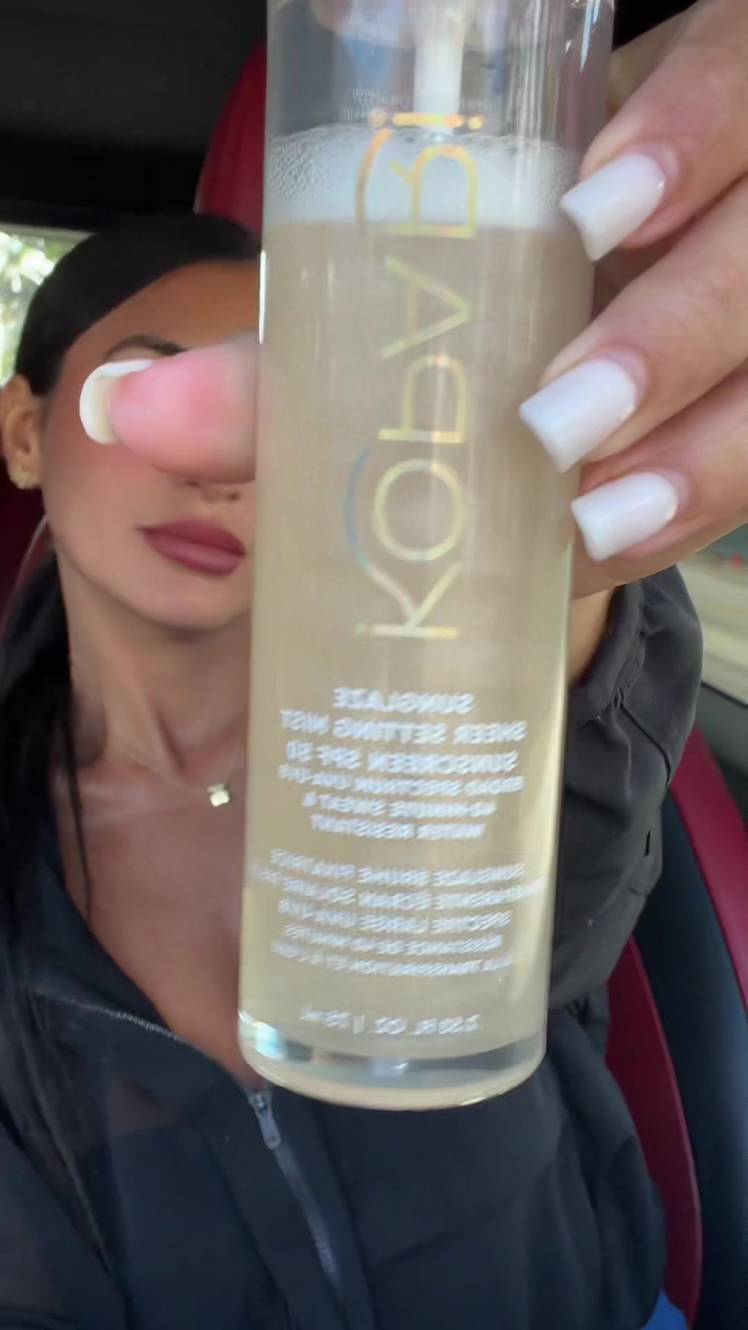 TikTok post by @tuti.fit for Kopari Beauty. Caption reads: @Kopari Beauty #sunscreen #settingspray [...].