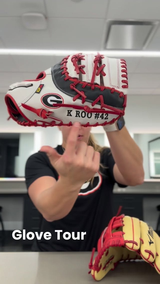 Instagram post by @keirstin.roose for Mizuno USA. Caption reads: Merry-Early Christmas to me :)

#softball #georgia....