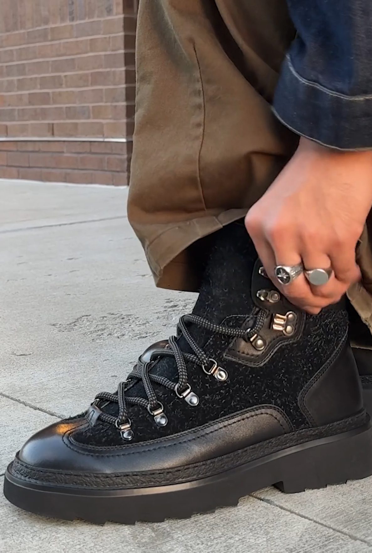 Instagram post by @brandon.win for Steve Madden. Caption reads: Fall plans loading…and these @stevemaddenmens....