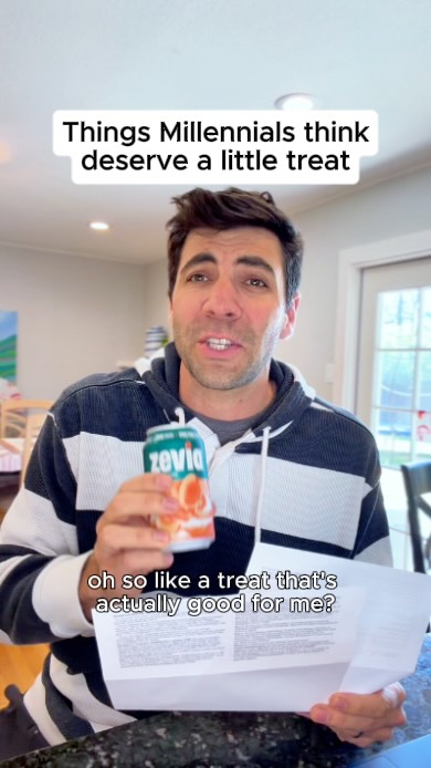 Instagram post by @jon.thedad for Zevia. Caption reads: #ZeviaPartner Sometimes we deserve a little [...].