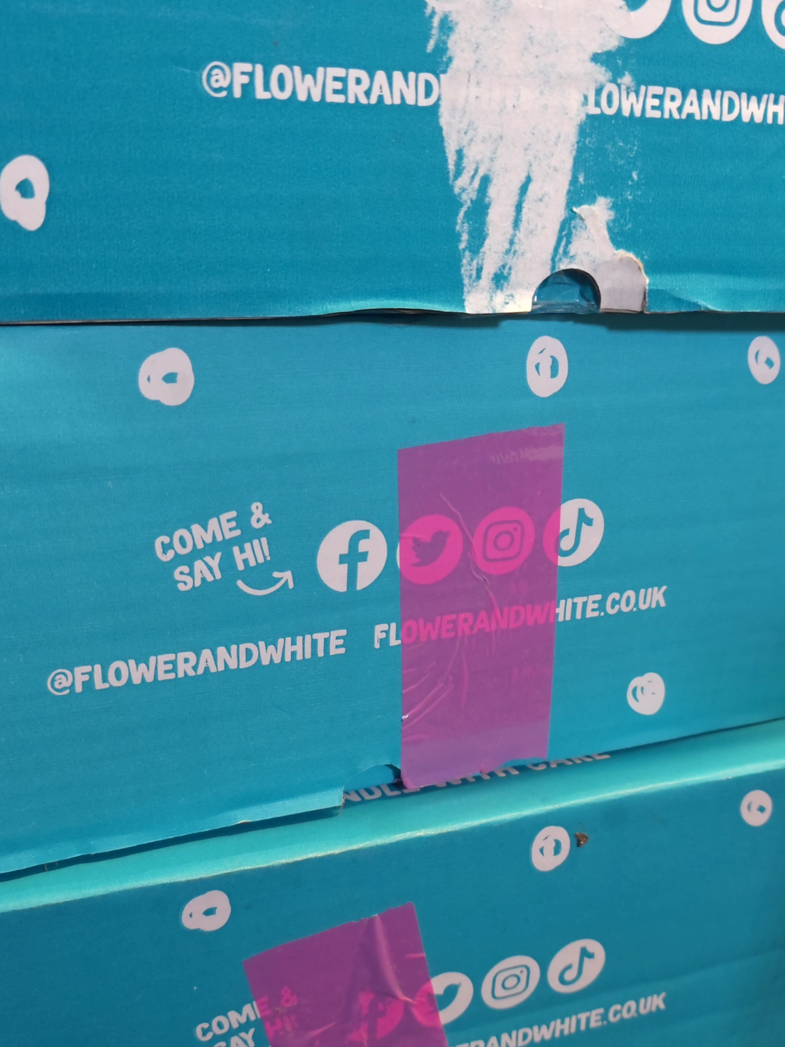 TikTok post by @my.unfiltered.finds for Flower & White. Caption reads: [...] small box, now it's an obsession. @Flower &....